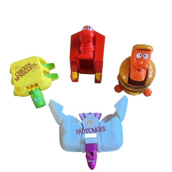 Lot of 4 Vintage 1990 Transforming Food McDonalds - Picture 3 of 3